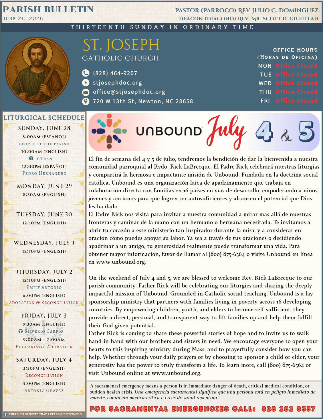 June 28 Boletín