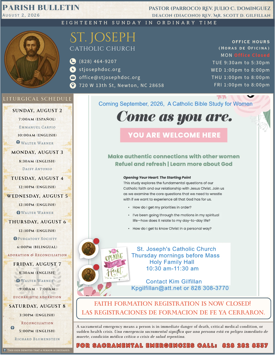 August 2 Boletín