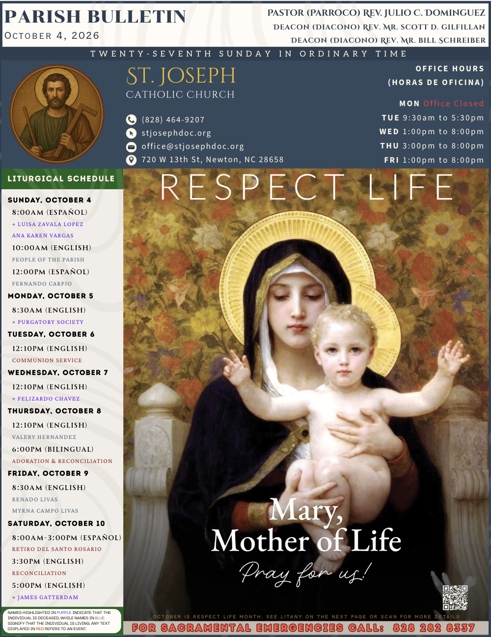 October 4 Bulletin