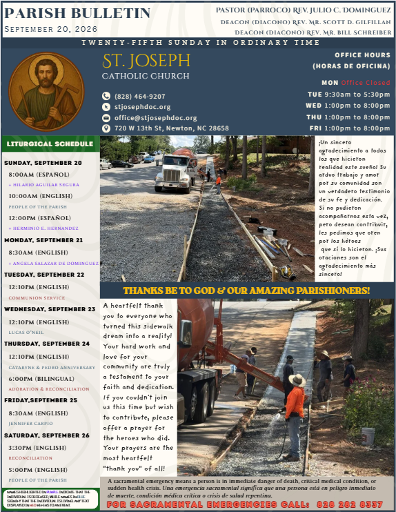 September 20 Bulletin