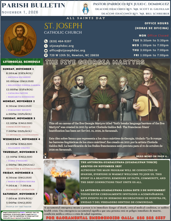 November 1 Our Bulletin